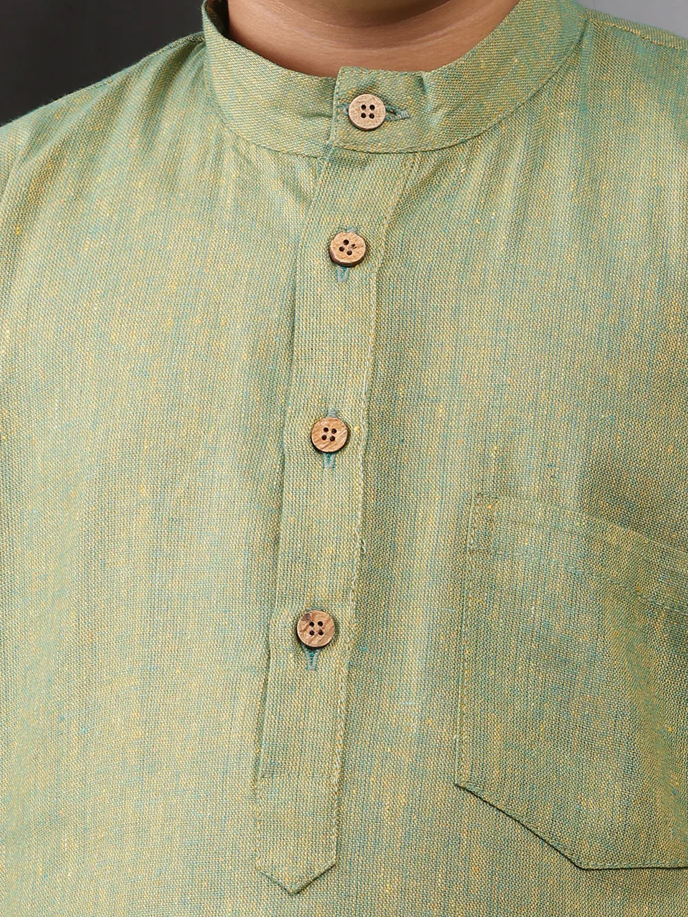 Jade Green Solid Kids Boys Kurta Pajama Set