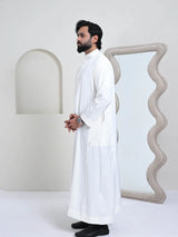 Classic Saudi Thobe – White from MominStore.