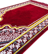 Velvet Musallah Janamaz Sajjadah Mat 2x4 Feet - Islamic Prayer Mat